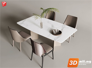 Dining Table Set Skp Files